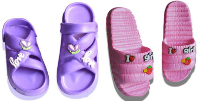 footpedia Women Wedges(Pink, Purple , 3)
