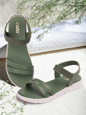 Colo Women Flats(Olive , 4)