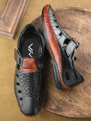 Viv Men Black Sandals