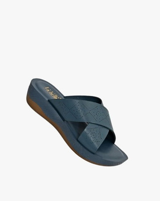 La Bella Women Wedges(Navy , 8)