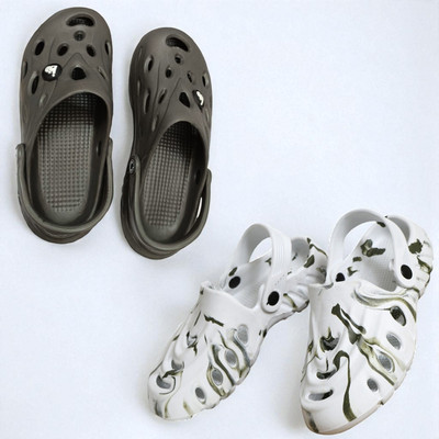 Monrav Men Clogs(Grey, White , 9)