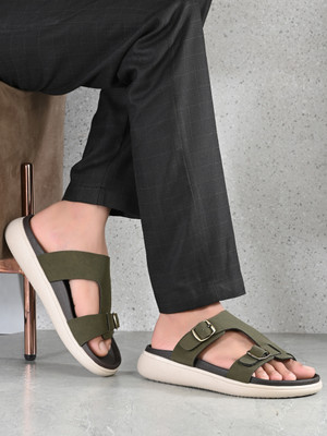 Arivo Men Sandals(Green, Beige , 7)
