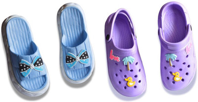 footpedia Women Wedges(Pink, Blue , 3)