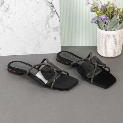 MOCHI Women Flats(Black , 7)