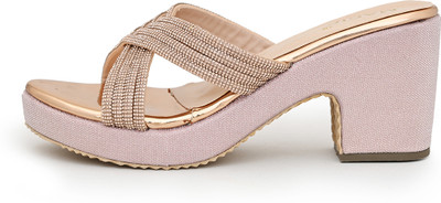 Magic Footwear Women Wedges(Gold , 5)