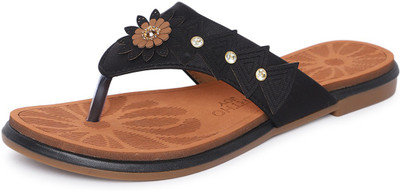 ORTHO JOY Women Casual(Black, Brown , 5)