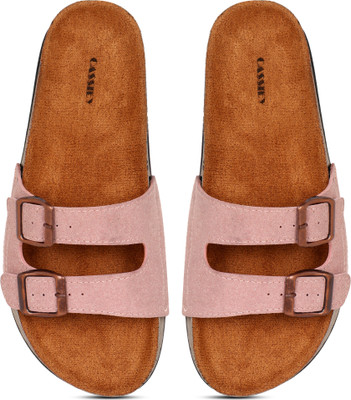 Cassiey Women Wedges(Pink, Brown , 3)