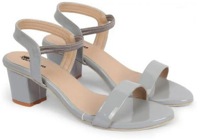 Purple Flamingo Women Heels(Grey , 7)