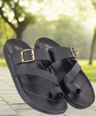 Lehar Soft and Comfortable Orthopedic Pain Relief Men Sandals(Black , 7)