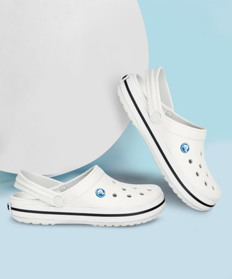CROCS Crocband Men Clogs(White , 10)