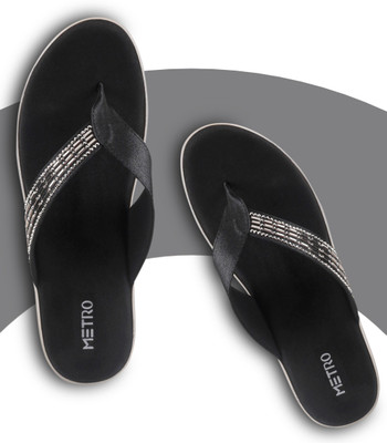 METRO Women Flats(Black , 3)