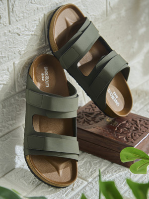 UNDERROUTE Stylish Dual Strap Buckle Design Men Sandals(Multicolor , 13)