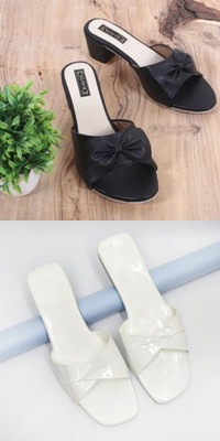 RTC ROYAL TRADING COMPANY Women Flats(Black, White , 7)