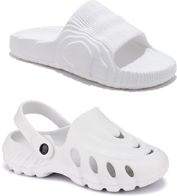 DEFLOW Men Sandals(White , 10)