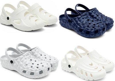 Golf Men Clogs(White, Blue, Grey, White , 9)