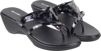 Walkway Women Wedges(Black , 6)