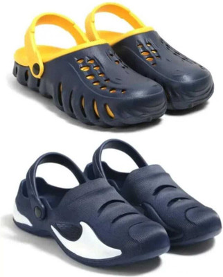 house of common Men Clogs(Navy , 6)