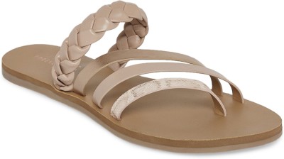 Forever Glam By Pantaloons Women Flats(Beige, Gold, White , 7)