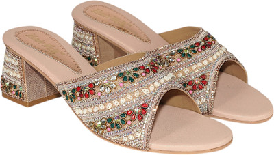HAUTE WALK Women Heels(Beige , 5)