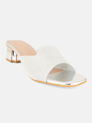 Dressberry Women Heels(Silver , 6)