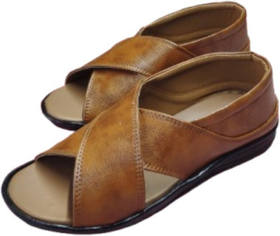 RURAL CRAFT Men Sandals(Tan , 9)