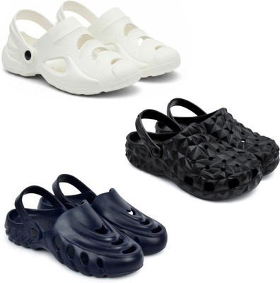 Golf Men Clogs(White, Black, Blue , 9)