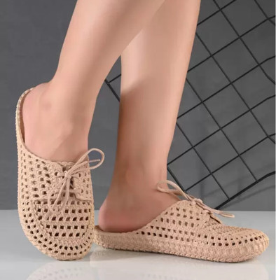 Monoction Monoction latest disigin juti Women Flats(Beige, Black, Pink, White , 7)