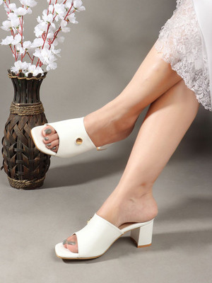 Dressberry Women Heels(White , 6)