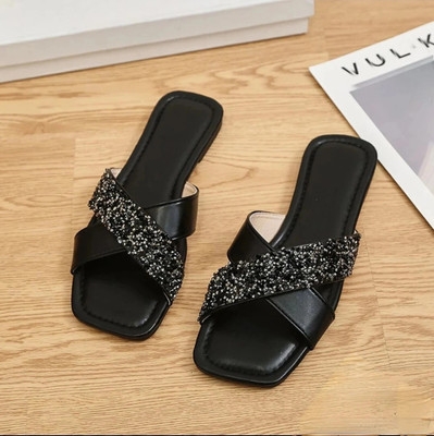 faishstar Women Flats(Black , 8)