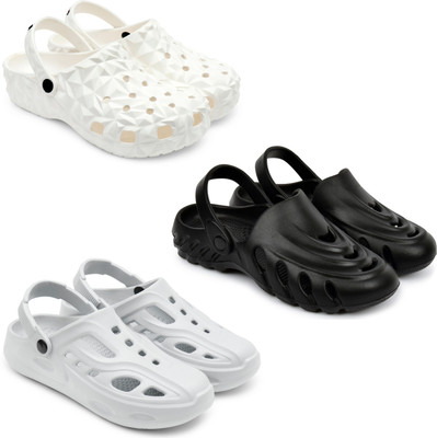 Golf Men Clogs(White, Black, Grey , 6)