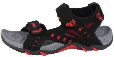 Sparx SS 485 Men Sports Sandals(Black, Red , 9)