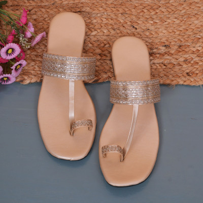 Ramkudi Women Flats(Brown , 8)