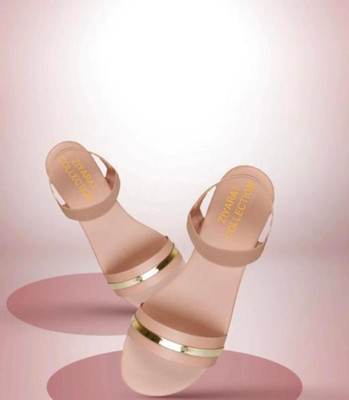 ZIYARAT COLLECTION Women Heels(Beige , 9)