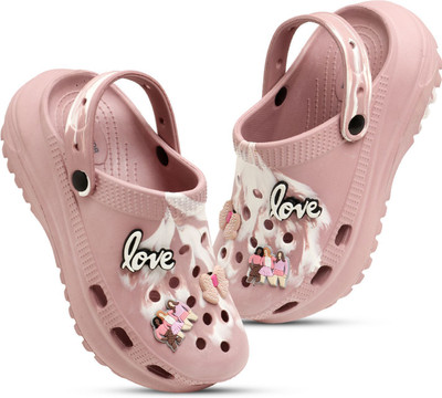 Footup Women Clogs(Pink , 4)