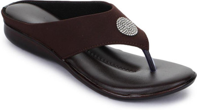 ShoeNstring Women Flats(Black, Brown , 9)