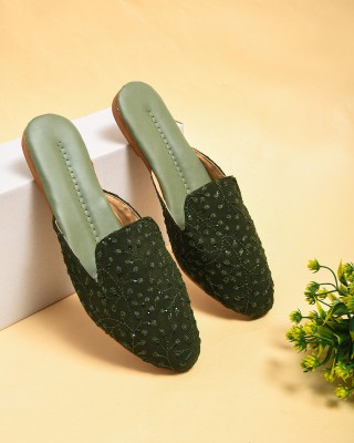 PIYARI Women Flats(Green , 8)