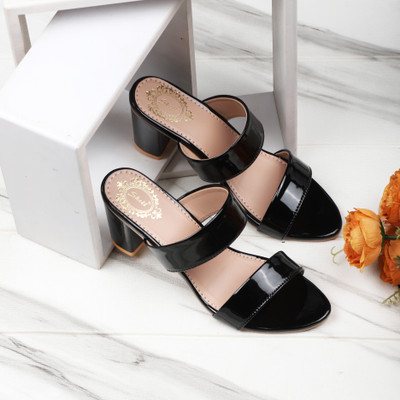 SKOLL Women Heels(Black , 3)