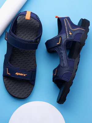 Sparx Men Sandals(Navy, Orange , 10)