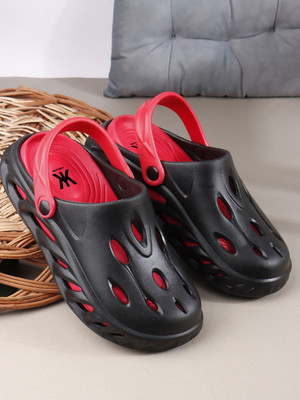 Kook N Keech Men Clogs(Red, Black , 9)