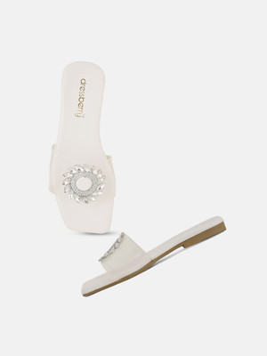Dressberry Women Flats(White , 5)