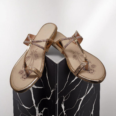 Dream Makers Women Flats(Gold , 4)