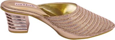 Encelade Women Heels(Gold , 3)