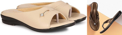 Nekii Traders Women Flats(Beige, Brown , 7)