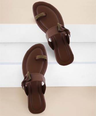 RTC ROYAL TRADING COMPANY Women Sandals(Brown , 6)