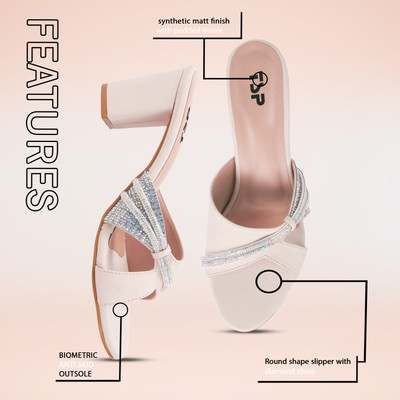THE STHAPAK BLESS YOUR FEET Women Heels(Off White , 5)