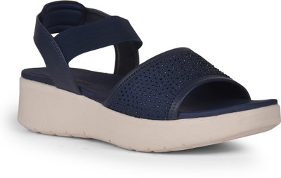 Bata Women Heels(Blue , 6)