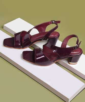 jm looks Women Heels(Maroon , 7)