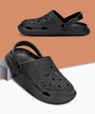 Paragon A1K10914G Clogs| Water Resistant | Ultra Soft | Durable , Lightweight Men Sandals(Black , 8)