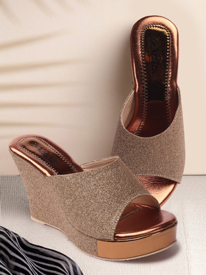 albela Women Wedges(Copper , 6)