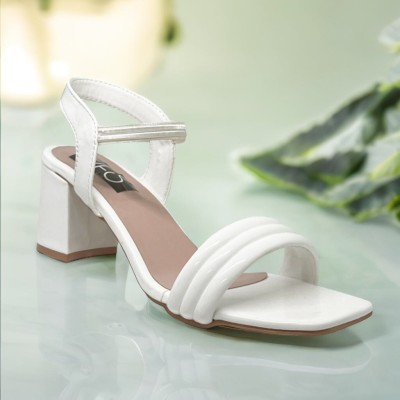 WFS Women Heels(White , 6)